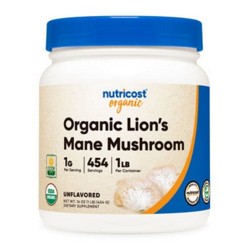 Organic Lion's Mane Powder 1 Lb by Nutricost