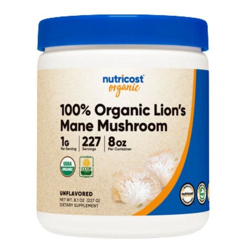 Lion's Mane Powder Organic 8 Oz by Nutricost
