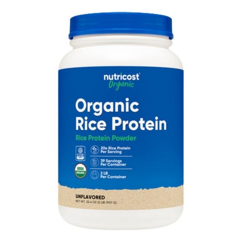 Organic Rice Protein Powder 2 Lbs by Nutricost