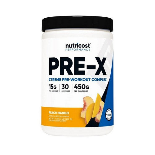 Performance Pre-X Xtreme Pre-Workout Complex Peach Mango 450 Grams by Nutricost