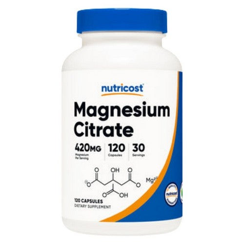 Magnesium Citrate Capsules 120 Count by Nutricost
