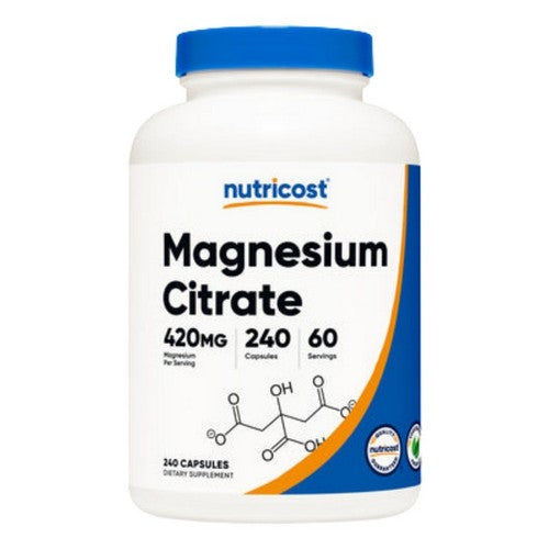Magnesium Citrate Capsules 240 Count by Nutricost