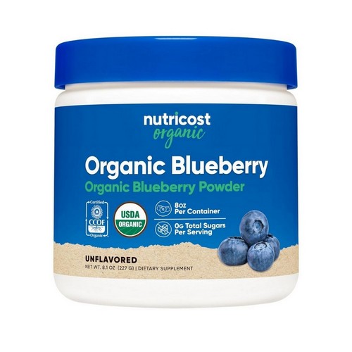 Organic Blueberry Powder Unflavoured 8 Oz by Nutricost