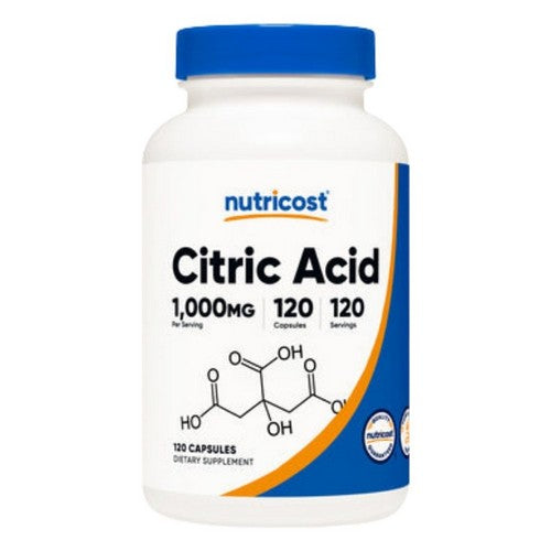 Citric Acid Capsules 120 Count by Nutricost