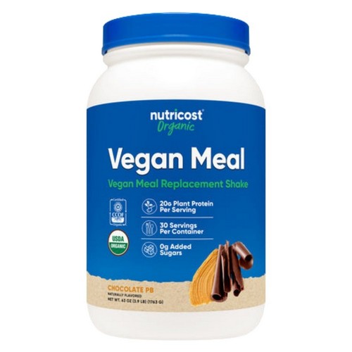 Organic Vegan ProteinChocolate Peanut Butter 2 Lbs by Nutricost
