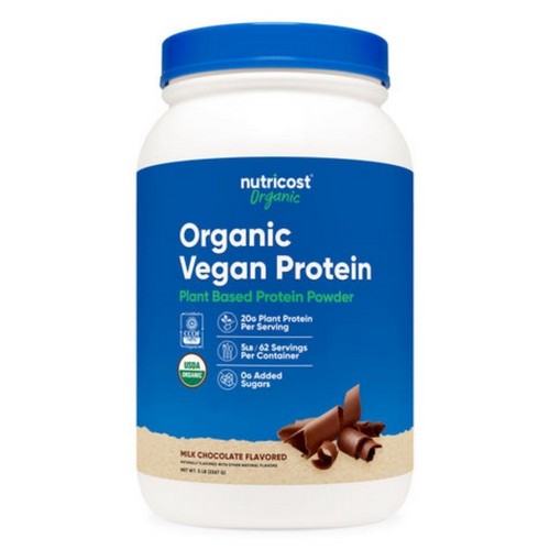 Organic Vegan Protein Chocolate 5 Lbs by Nutricost