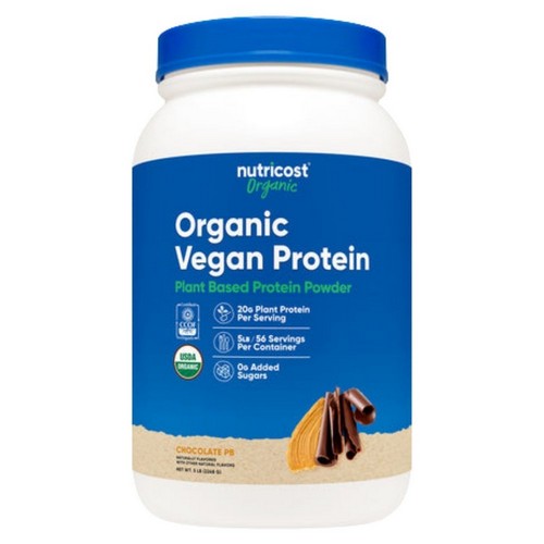 Organic Vegan Protein Chocolate Peanut Butter 5 Lbs by Nutricost