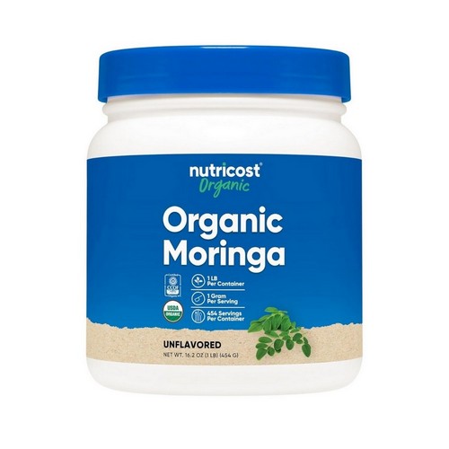 Organic Moringa Unflavoured 1 Lb by Nutricost