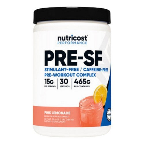 Stim-Free Pre-Workout Powder Pink Lemonade 30 Serving by Nutricost