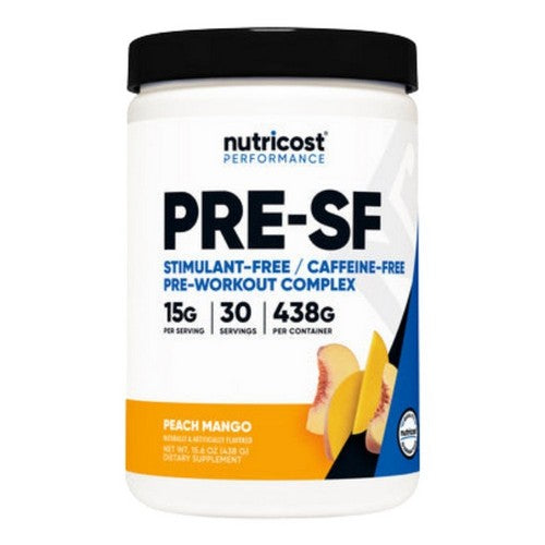 Stim-Free Pre-Workout Powder Peach Mango 30 Serving by Nutricost