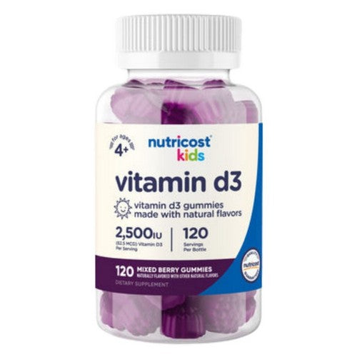 Kids Vitamin D3 Gummies 120 Count by Nutricost