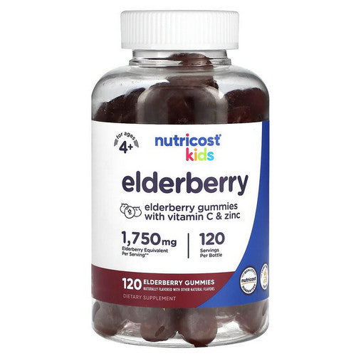 Kids Elderberry Gummies Berry 120 Count by Nutricost