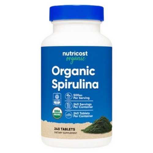 Spirulina Tablets Organic 240 Count by Nutricost
