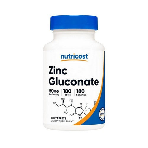 Zinc Gluconate Tablets 180 Count by Nutricost