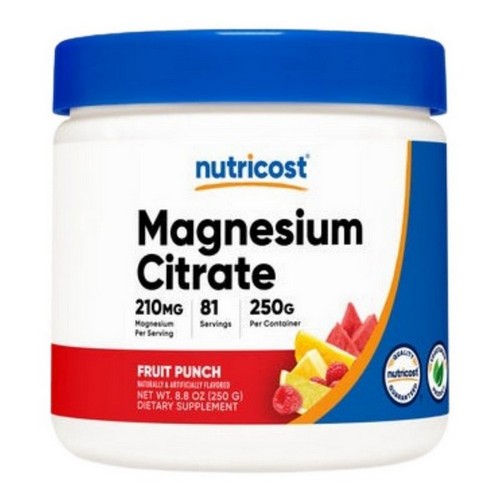 Magnesium Citrate Powder Fruit Punch 250 Grams by Nutricost