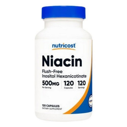 Niacin Flush-Free Inositol Hexanicotinate 120 Caps by Nutricost