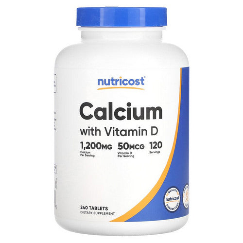 Calcium Vitamin D3 Tablets 240 Count by Nutricost