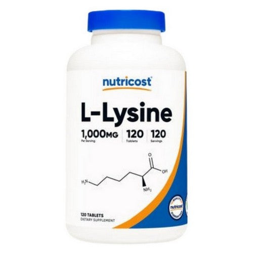 L-Lysine Tablets 120 Count by Nutricost