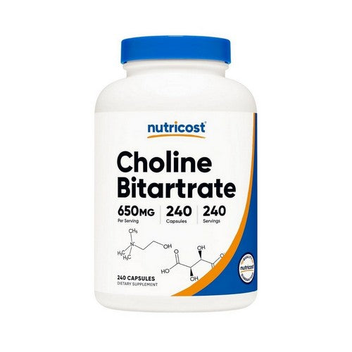 Choline Bitartrate 240 Caps by Nutricost