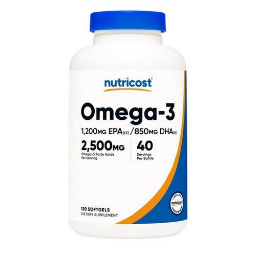 Omega-3 Softgels 120 Count by Nutricost