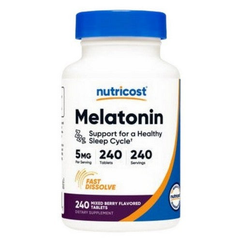 Melatonin Tablets Fast Dissolve Mixed Berry 240 Count by Nutricost