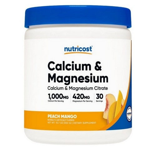 Calcium Citrate Magnesium Citrate Powder Peach Mango 30 Serving by Nutricost