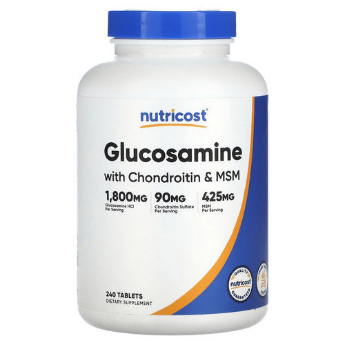 Glucosamine + Chondroitin + MSM Tablets 240 Count by Nutricost