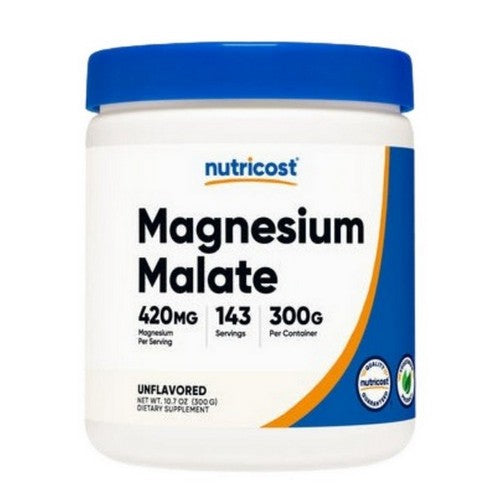 Magnesium Malate Powder 300 Grams by Nutricost