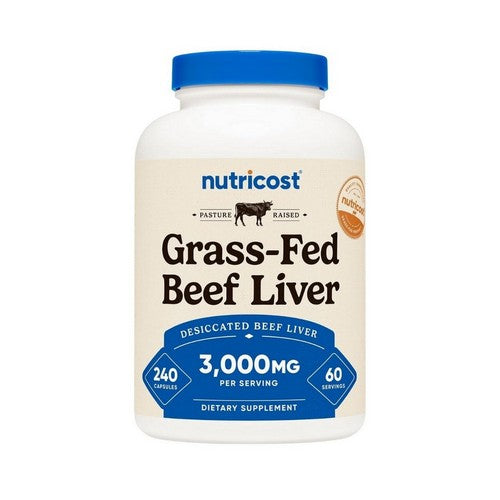 Grass-Fed Desiccated Beef Liver 240 Caps by Nutricost