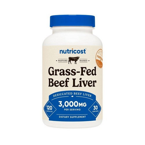 Grass-Fed Desiccated Beef Liver 120 Caps by Nutricost