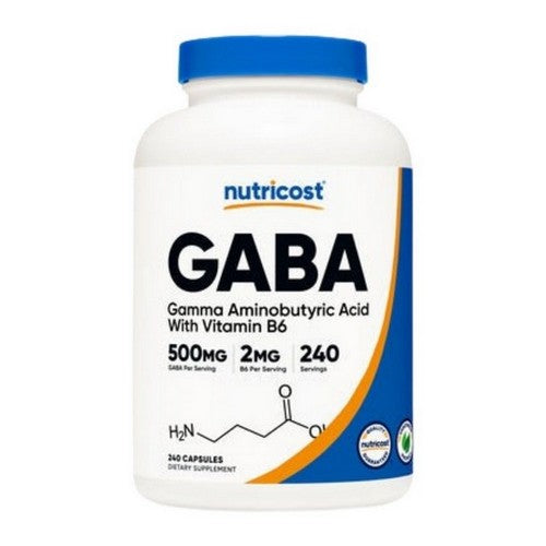 GABA Capsules + B6 240 Count by Nutricost