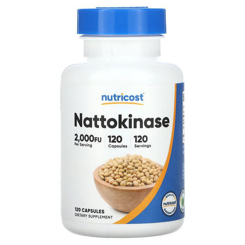 Nattokinase 2,000 FU Capsules 120 Count by Nutricost