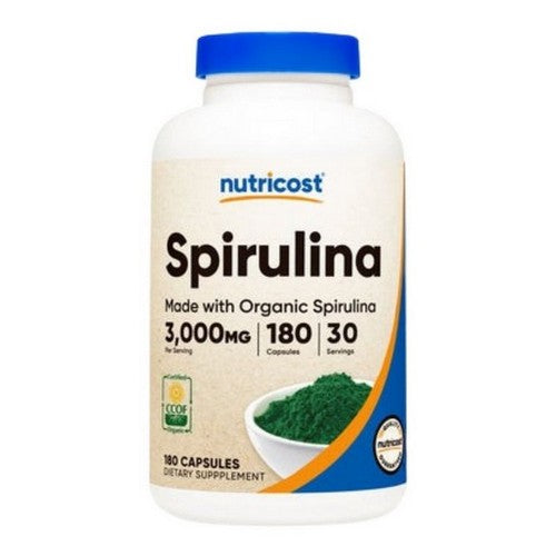 Organic Spirulina Capsules MWO 180 Count by Nutricost