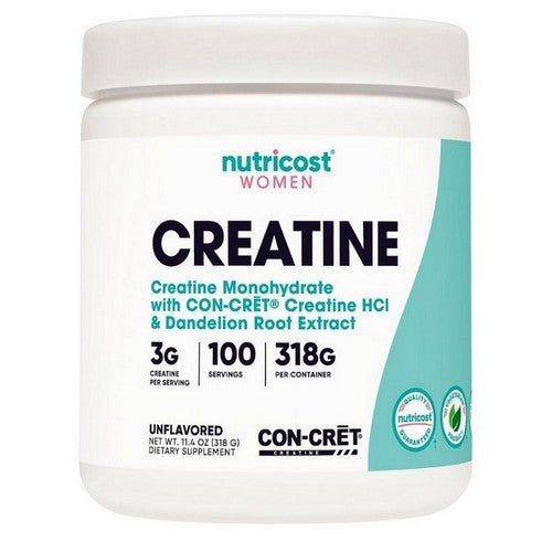 Creatine Monohydrate for Women Unflavored 100 Servings by Nutricost