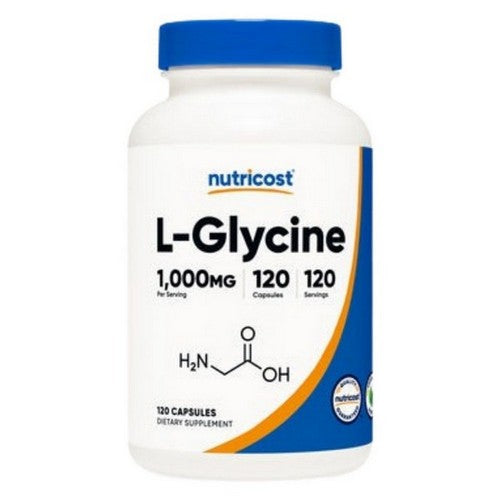 L-Glycine Capsules 120 Count by Nutricost