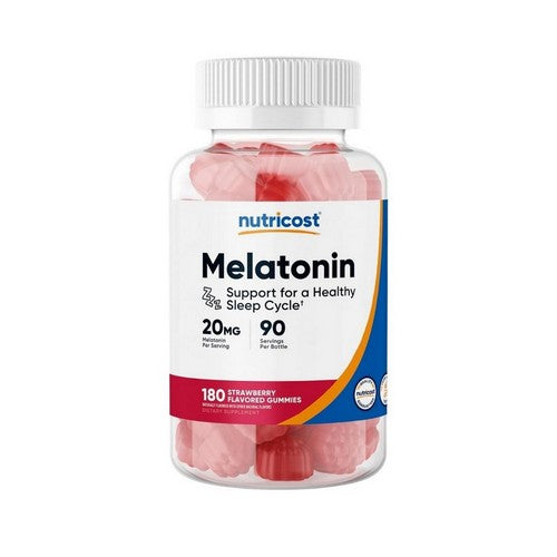Melatonin Gummies Strawberry 180 Count by Nutricost