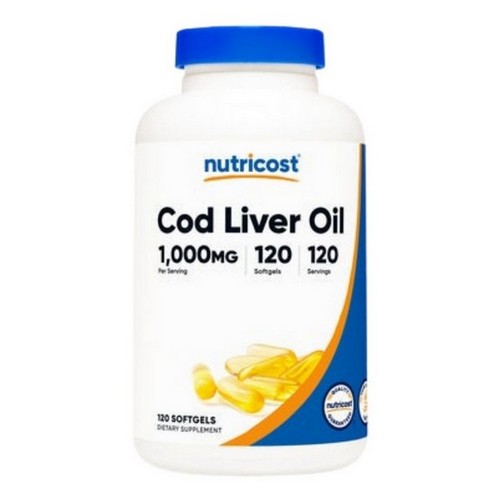 Cod Liver Oil Softgels 120 Count by Nutricost