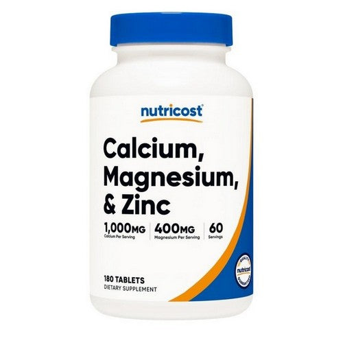 Calcium Magnesium Tablets 180 Count by Nutricost