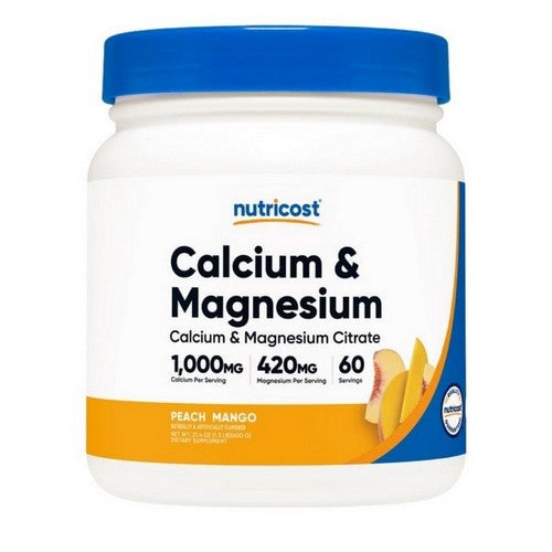 Calcium Citrate Magnesium Citrate Powder Peach Mango 60 Servings by Nutricost