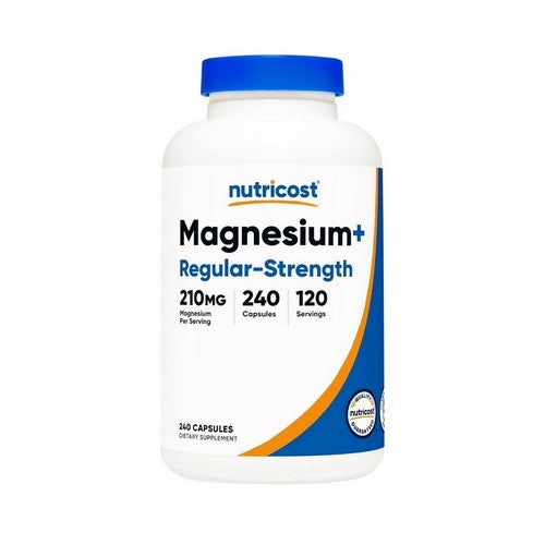 Magnesium+ Regular-Strength Capsules 240 Count by Nutricost