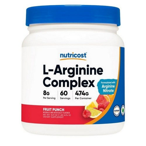 L-Arginine Complex Powder Fruit Punch 60 Servings by Nutricost