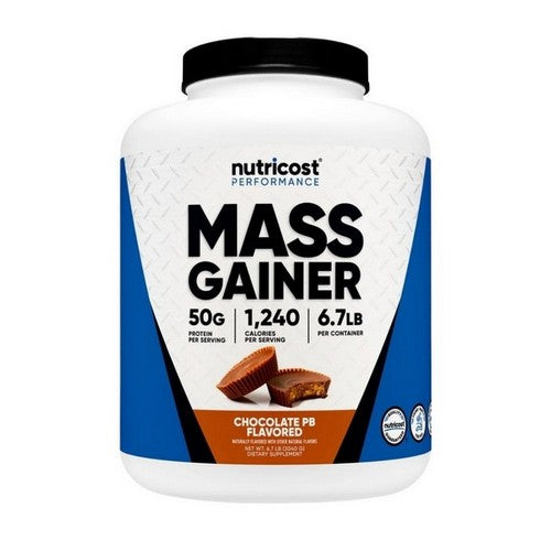 Mass Gainer Powder Chocolate Peanut Butter 6.7 Lbs by Nutricost