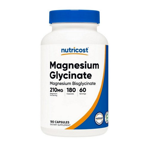 Magnesium Glycinate Capsules 180 Count by Nutricost