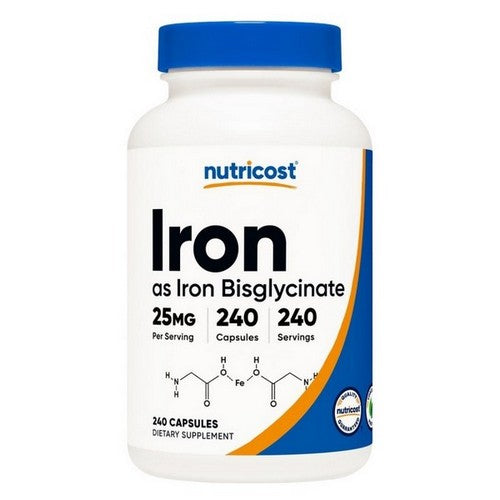 Iron Bisglycinate Capsules 240 Count by Nutricost