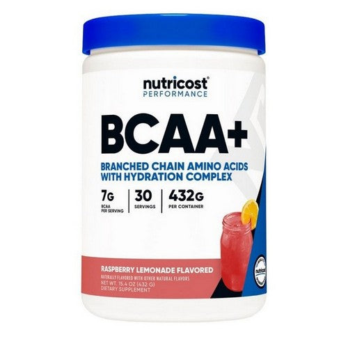 BCAA + Hydration Powder Raspberry Lemonade 30 Serving by Nutricost