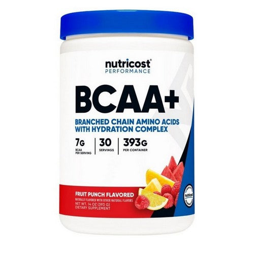 BCAA + Hydration Powder Fruit Punch 30 Serving by Nutricost