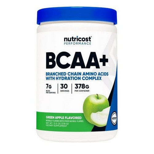 BCAA + Hydration Powder Green Apple 30 Serving by Nutricost