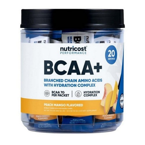 BCAA + Hydration Stickpacks Peach Mango 20 Sticks by Nutricost
