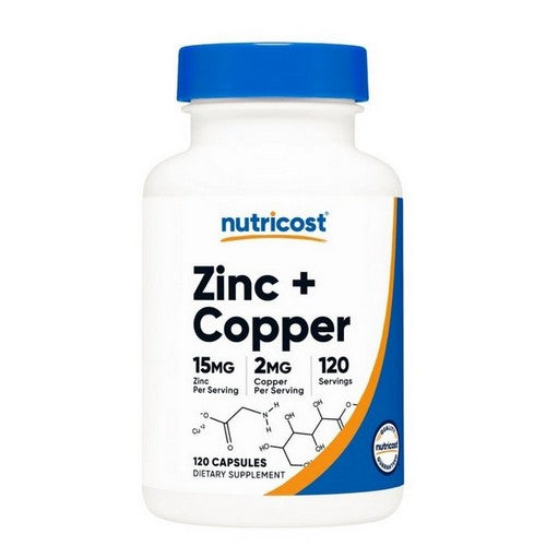 Zinc plus Copper Capsules 120 Count by Nutricost