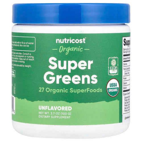 Organic Super Greens Powder 10 Servings by Nutricost